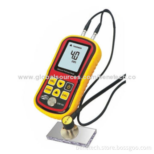 Ultrasonic Thickness Gauge Range of 1.2 to 220mm, Large LCD Backlight Display, High Accuracy